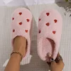 Women's Carpet Soft Bottom Mute Shoes Heart-Shaped Light Living Room Shoes Winter Indoor Comfortable Cute Silent Love Slippers 2