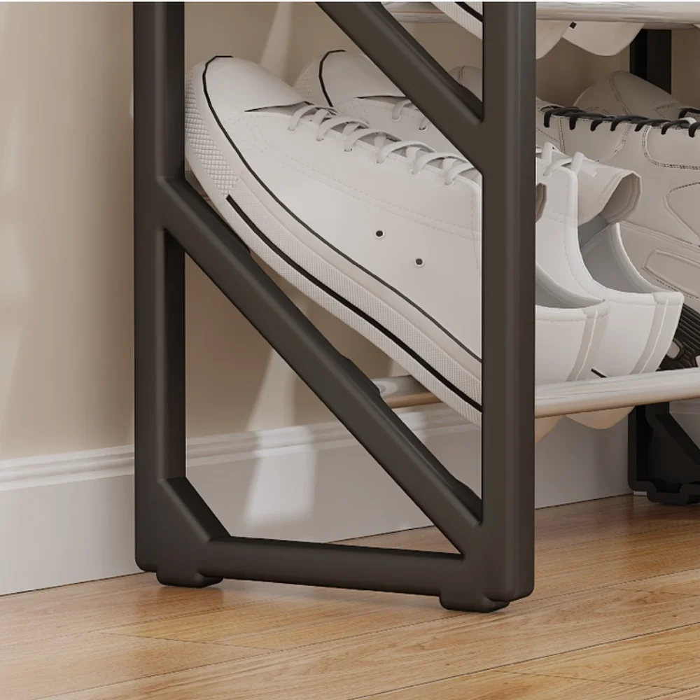 Simple Shoe Rack Hallway Shoe Rack Easy To Assemble Shoes Racks Trapezoidal Living Room Space Saving Shoes Shelf Room Balcony