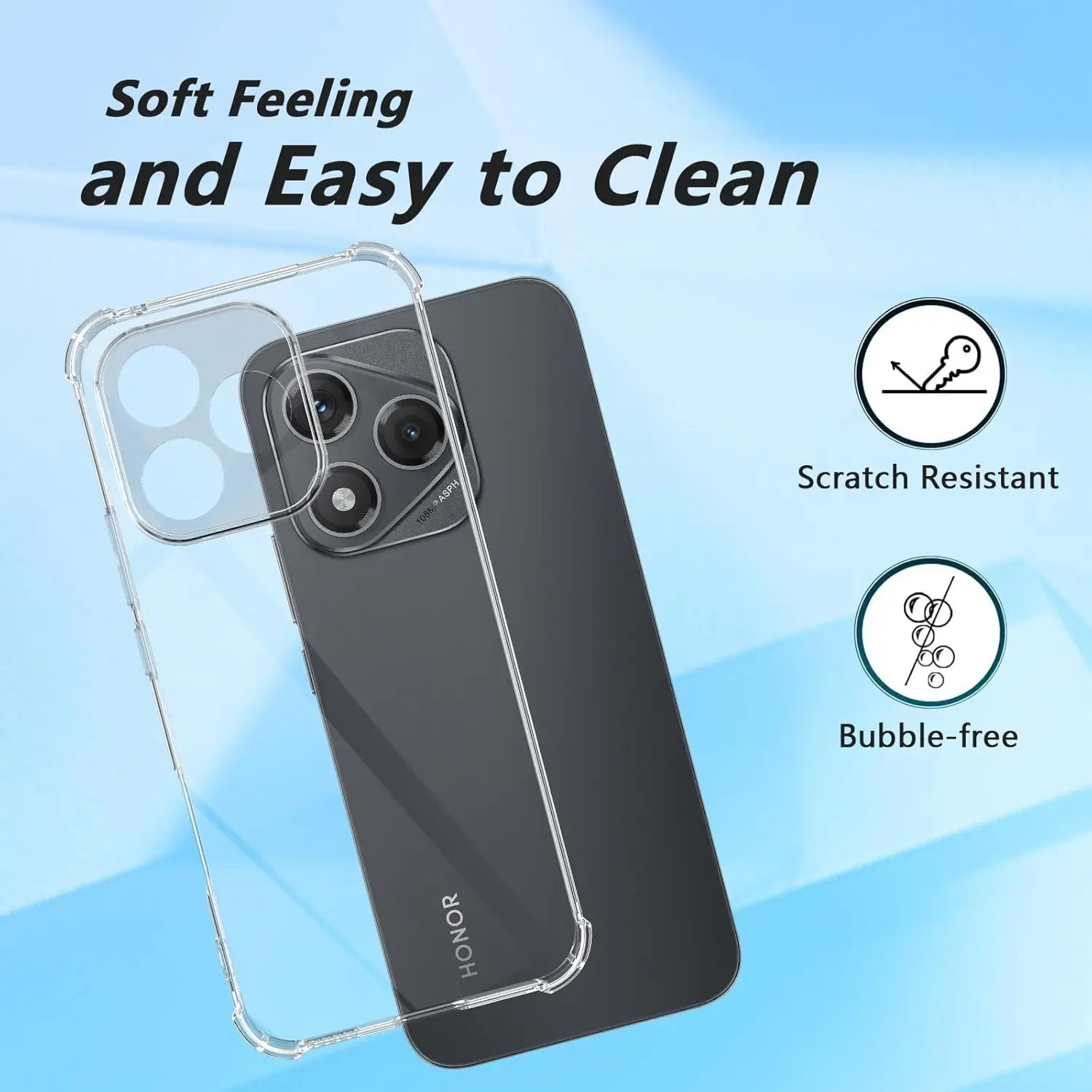 명예 400 라이트 400 라이트 라이트 5G 2025 클리어 크리스탈 충격 방지 실리콘 소프트 커버에 대한 황변 방지 투명 보호 케이스