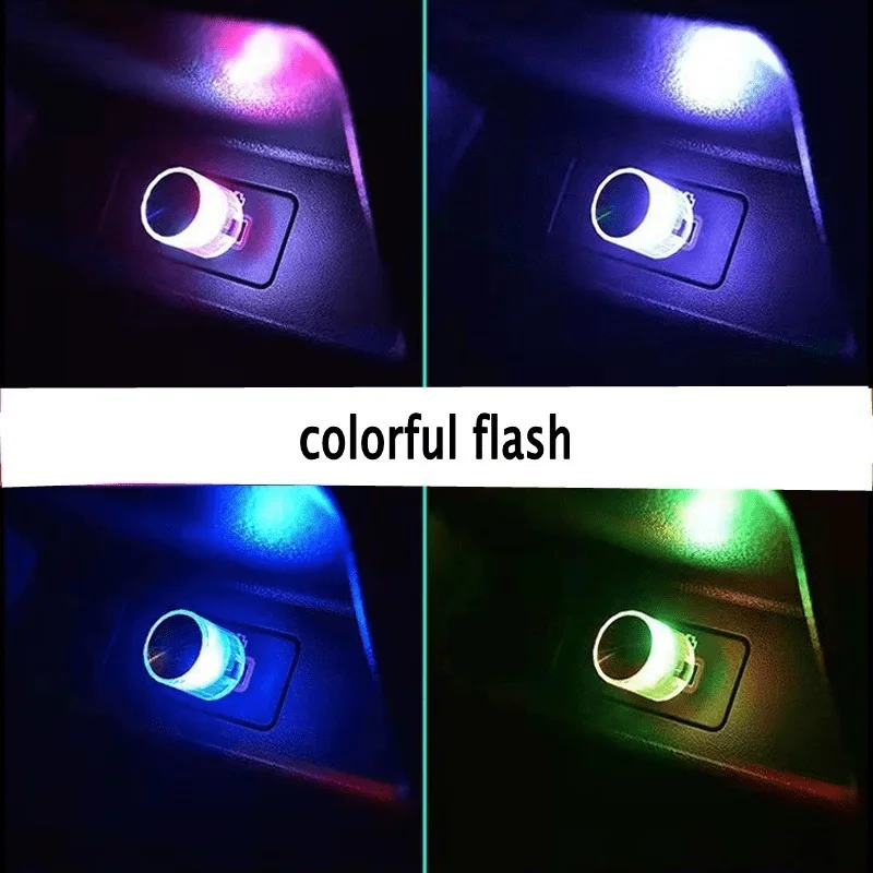 1pc 자동차 미니 USB LED 휴대용 조명 플러그 재생 주변 조명 장식 분위기 램프 인테리어 환경 조명 장식