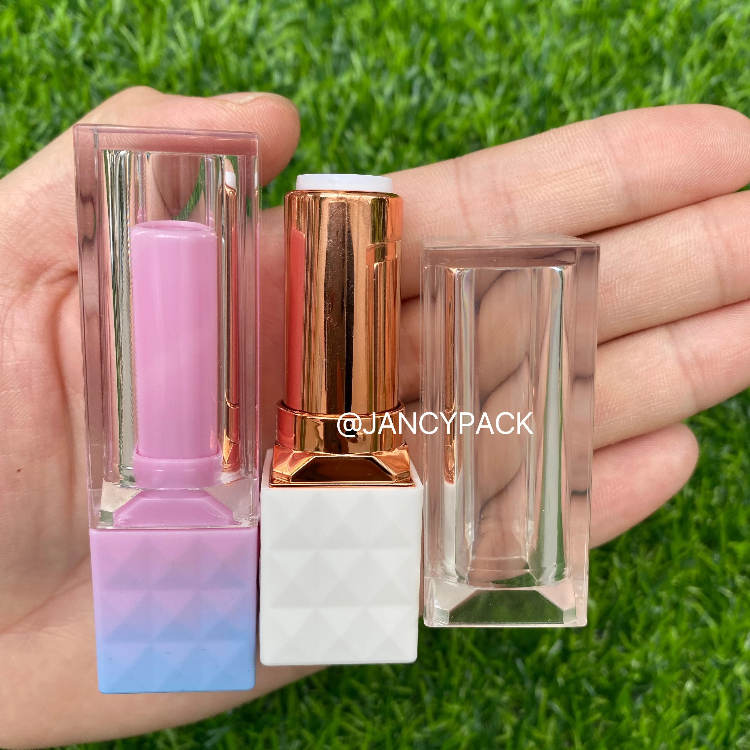 

Gradient pink color Empty Lipstick Tube DIY Supplie Refillable Bottles Cosmetic Container Refillable Lipstick Tube Lip Balm Tube