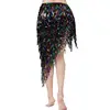 Triangle Sequins Bellydance Skirt Belly Dance Long Tassel Hip Scarf Festival Outfits Women Dance Wear Accessories Dancing Belt