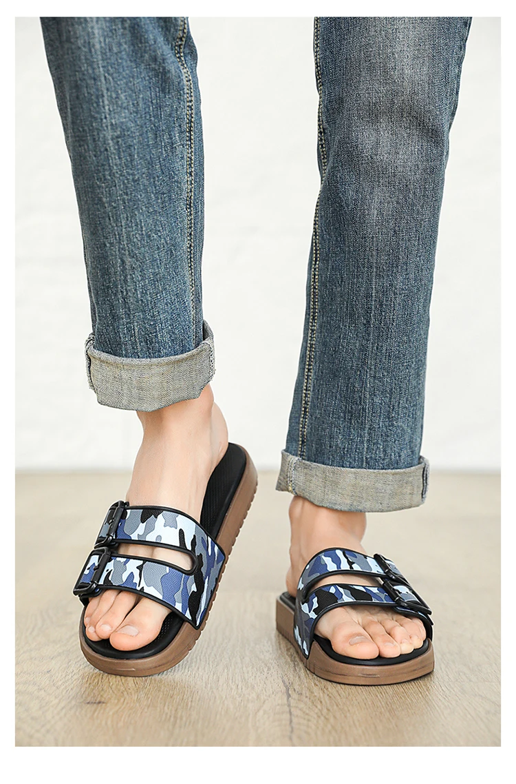 شباشب شاطئ صيفية للرجال صنادل مريحة تسمح بمرور الهواء خفيفة للغاية شباشب رجالية داخلية وخارجية مقاس كبير 46 47