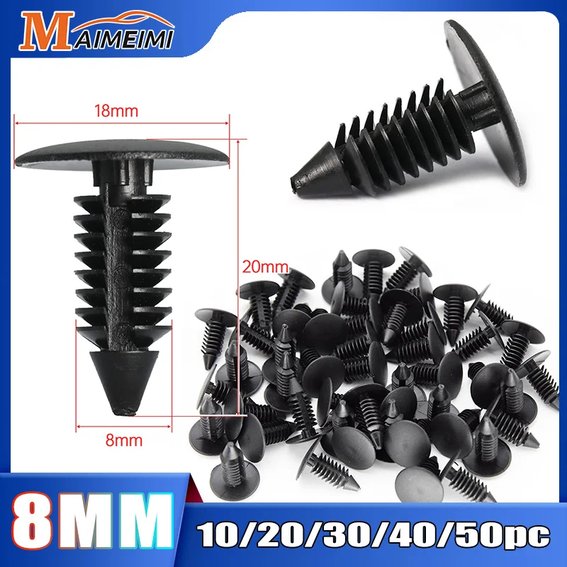 50PCS 8mm Gat Grijze Plastic Klinknagel Deur Push in CLip voor Auto 50PCS 8mm Gat Grijze Plastic Klinknagel Deur Push in CLip voor Auto