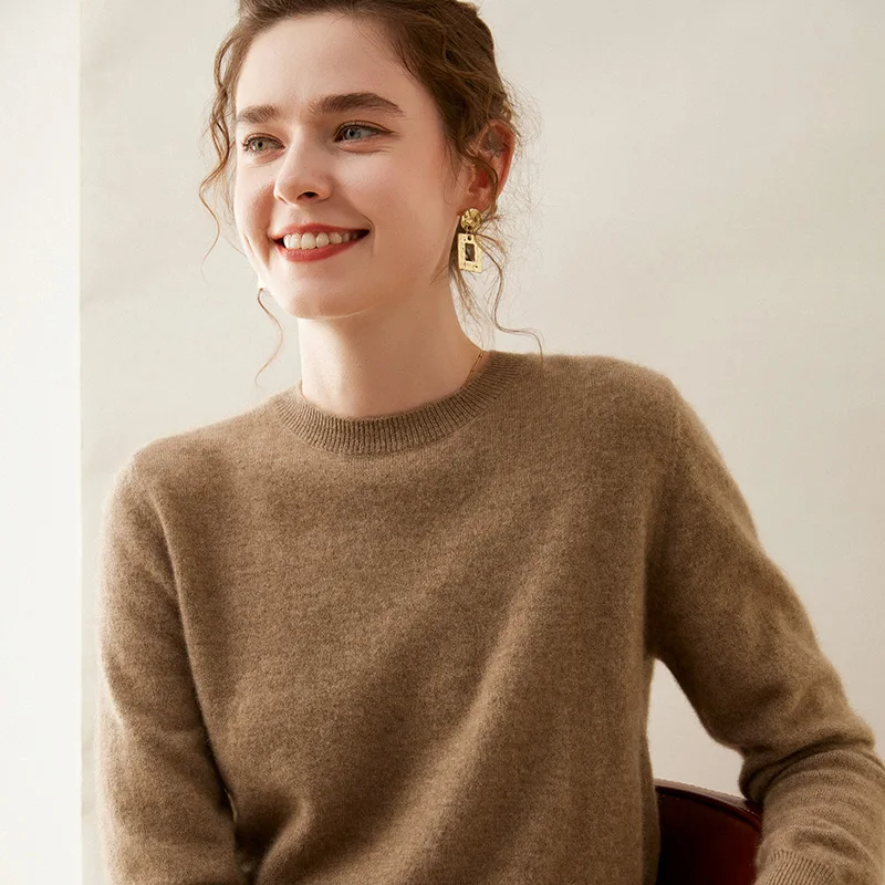 WinvyNee Cashmere Women Sweater Long Sleeve O neck Merino Wool Jumper Solid Knitwear Casual Pullover Tops Jumper Autumn A1054001 4