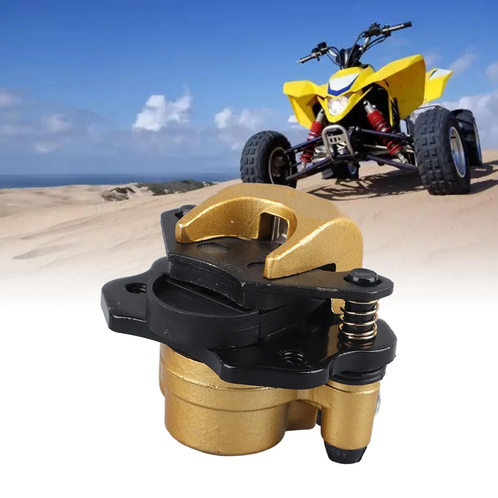 Front Rear Brake Calipers Aluminum Gold Left Pump Stable Braking Fit for 110 to 25 for cc Four Wheel ATV