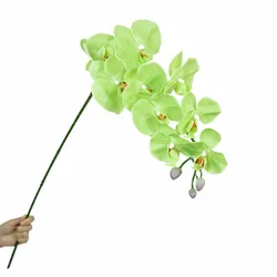 Elegant 98cm Artificial Butterfly Orchid Arrangement for Wedding and Home Decor (9 heads green)