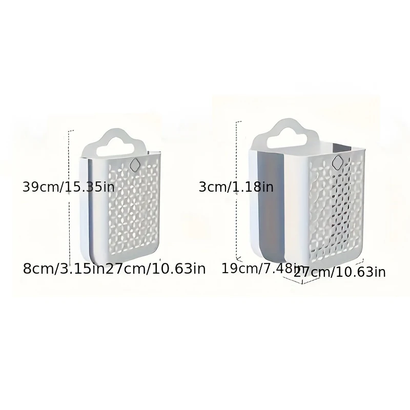 Modern Foldable Wall-Mounted Laundry Basket & Storage Organizer