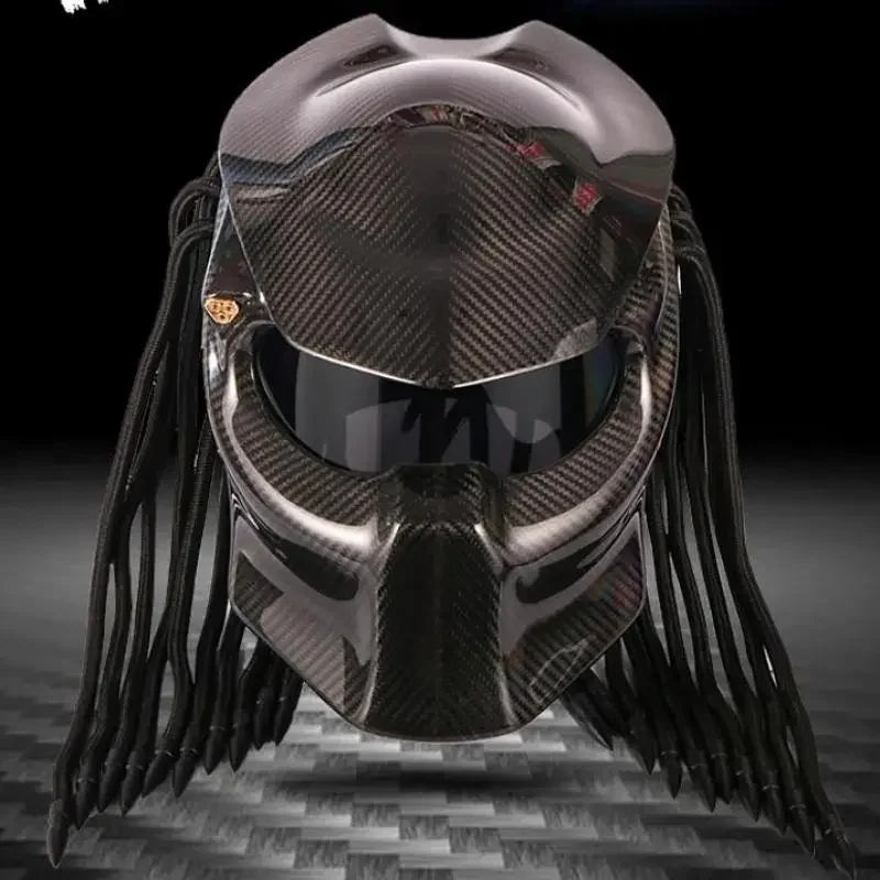 

High Quality Carbon Fiber Classic Cool Sci-Fi Predator Helmet Alien Predator Full Helmet, For Har le y Motorcycle Cruise Helmet