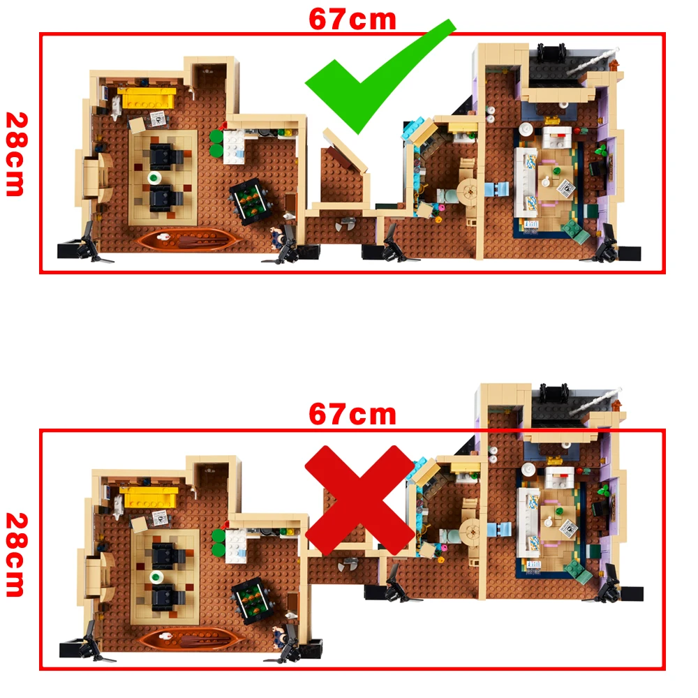 Acrylic Display Box for Lego 10292 The Friends Apartments Dustproof Clear Display Case Model storage box (Lego Set not Included） 2