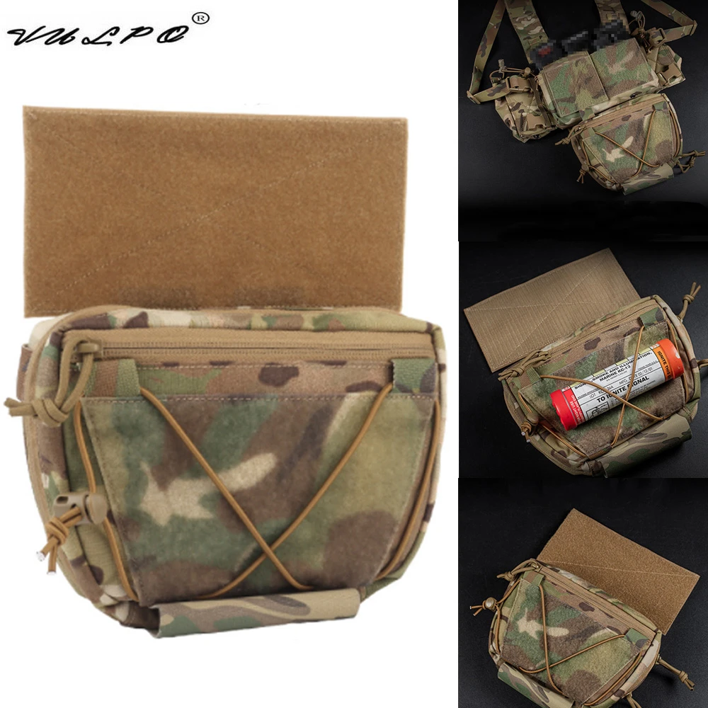 VULPO Tactical Plate Carrier Vest Chest Rig Dangler Drop Pouch Modular