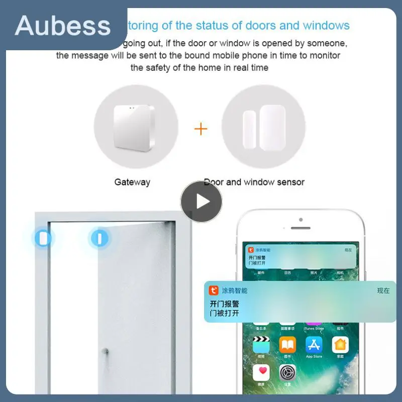 

Датчик двери и окна для умного дома, компактный, маломощный, совместим с Alexa Home