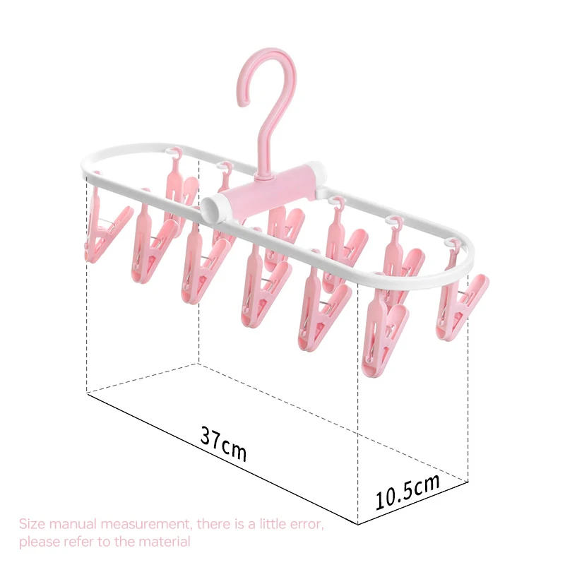 2024 New Collapsible Clothes Drying Rack Travel Shirt Socks Hangers with Clips Foldable Pants Clothes Hangers Closet Organizer 5