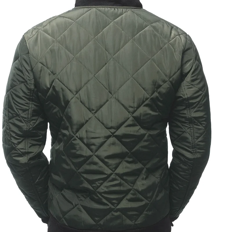 2023 Winter Coat Men's Jacket Windproof Aviator Fashion Collar Spring Autumn Casual Solid Color Quilted Warm Zipper S-3XL