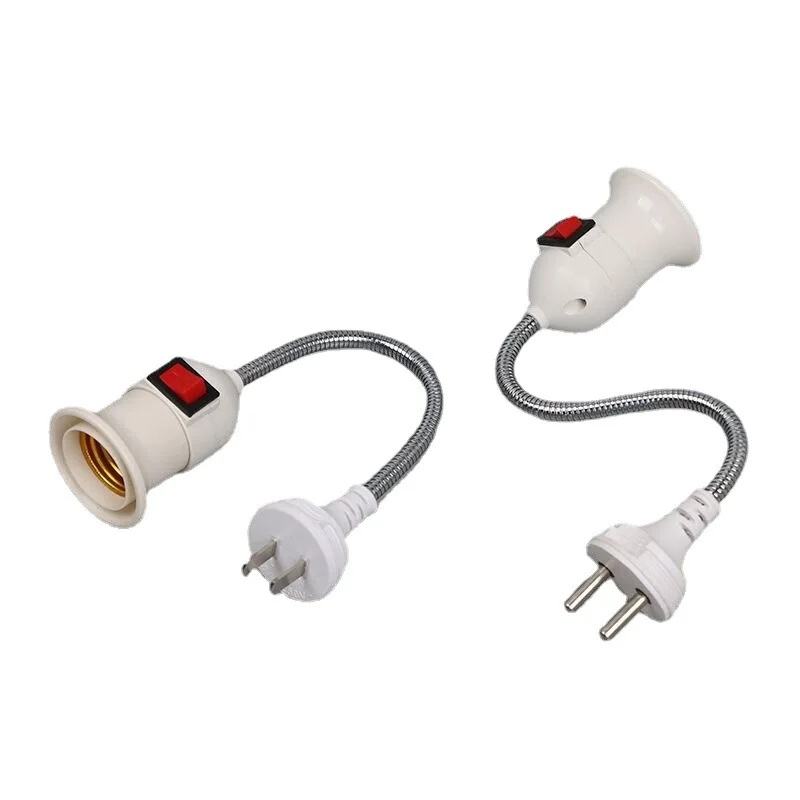 Lamp Bulb Holder Lamp Holder Lamp Base LED Lamp Base E27 Socket Lamp Bulb Holder Light Socket Switch EU US Plug Lamp Holder Energy Saving Lampada LED Table Led Base