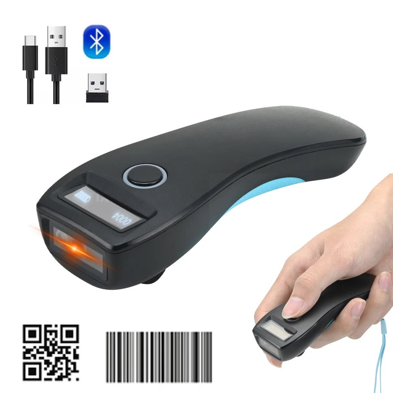 Holyhah C70 Портативный Bluetooth-сканер штрих-кода 1D 2D-считыватель кодов для мобильных платежей промышленного назначения т...