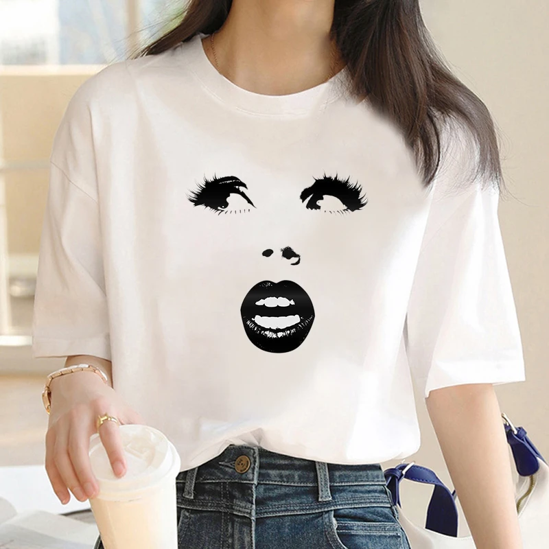 

Sexy Creativity For Women's High-Quality Summer Printing T-shirt 100% Cotton Casual Oversized Y2k 2023 Personality Sleeve O-neck