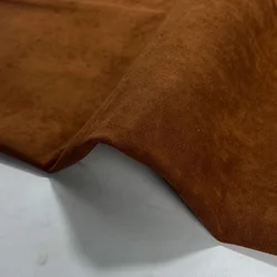 Luxurious Faux Suede Leather Fabric - Soft Stretchable 0.6mm Thick - 50x145cm (33 Brown)