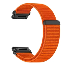 Quick Fit Nylon Watch Strap - Adjustable 26/22/20mm Bracelet, Universal Fit - Quick Fit 22mm (Orange)