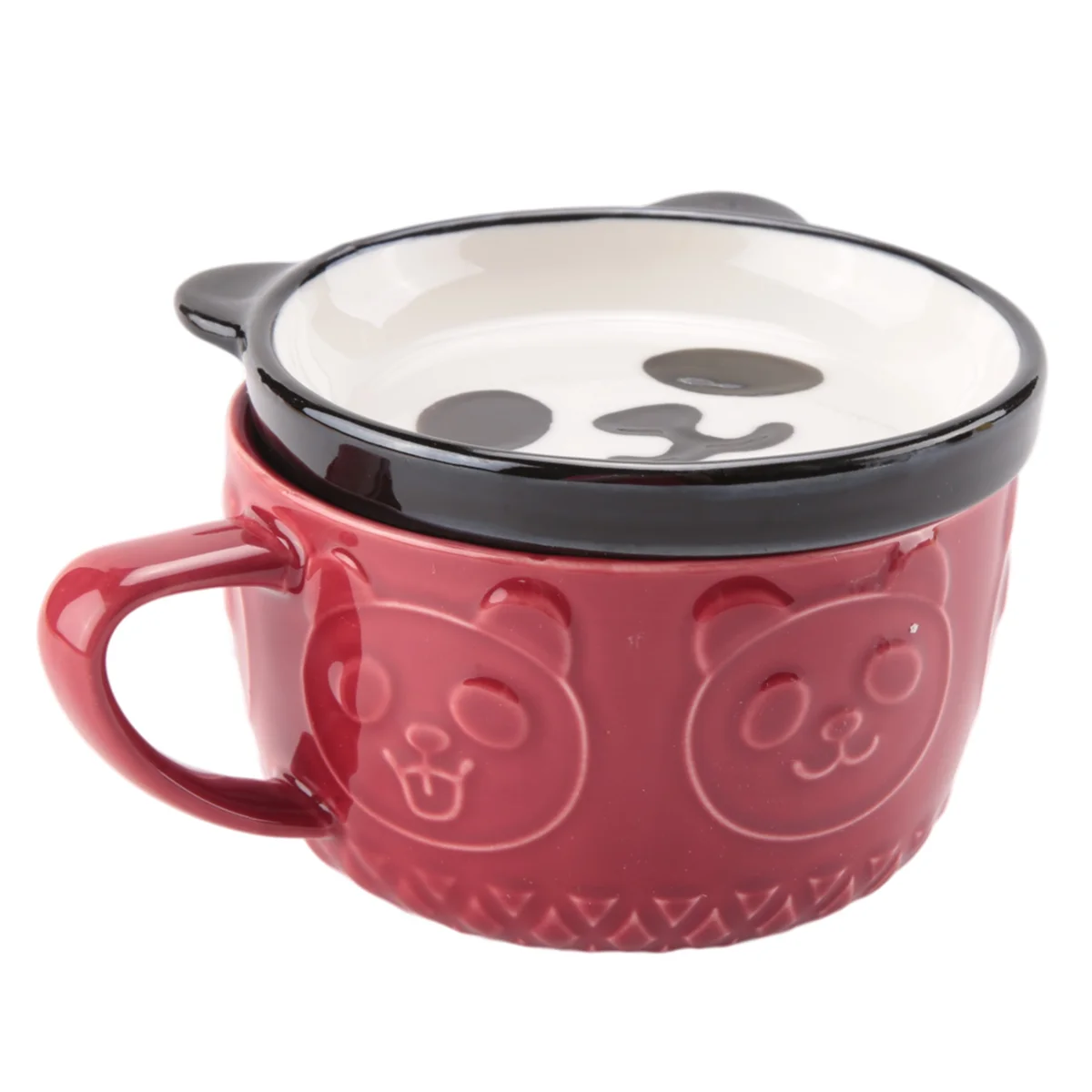 Tazza Carina Giapponese Tazza Da Caffè Shiba Inu Panda In Ceramica Creativa Con Coperchio Coppia Domestica Tazza Da Colazione Al Latte Tazza D'Acqua (