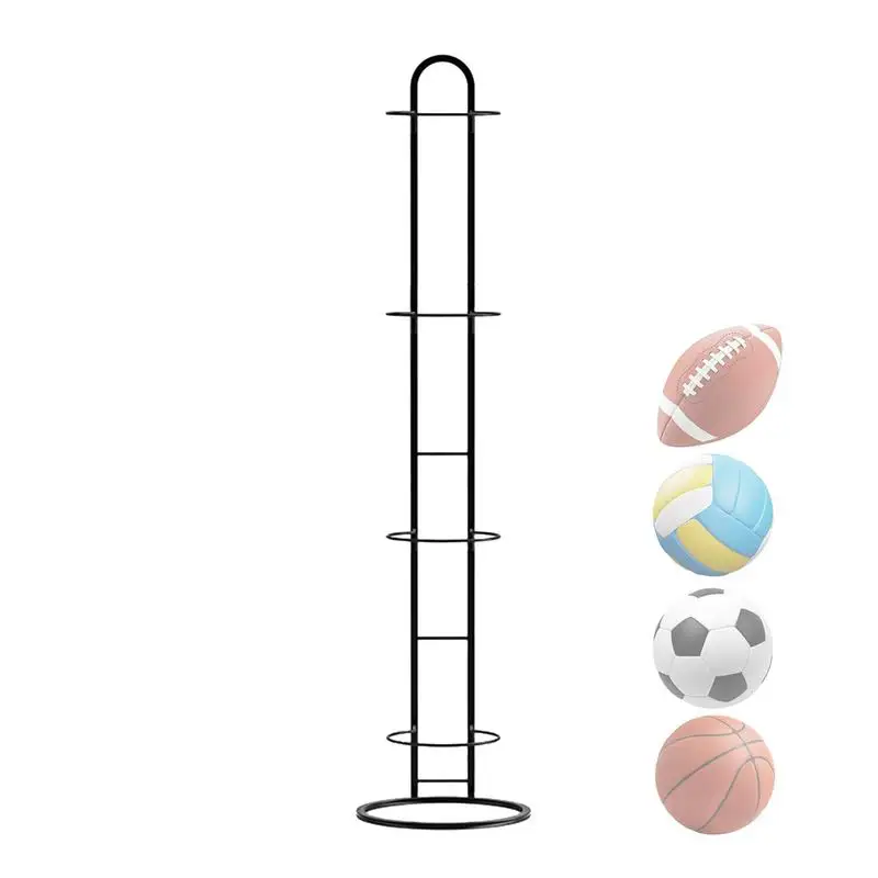

Ball Storage Rack Cast Iron Volleyball Organizer Rack Multi-Layer Ball Organizer Rack Ball Storage Shelf For Bedroom Living Room