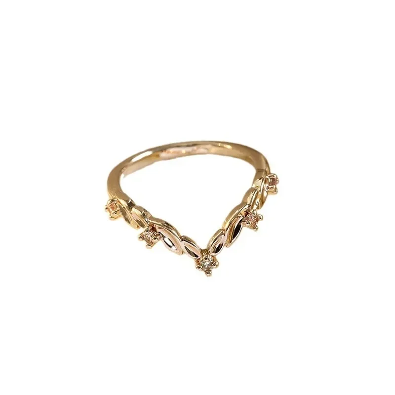 Women Simple Ring Small Fresh Copper Inset Artificial Zircon Ring Classic Personality Rings for Women Jewelry Bling Ring Men 6