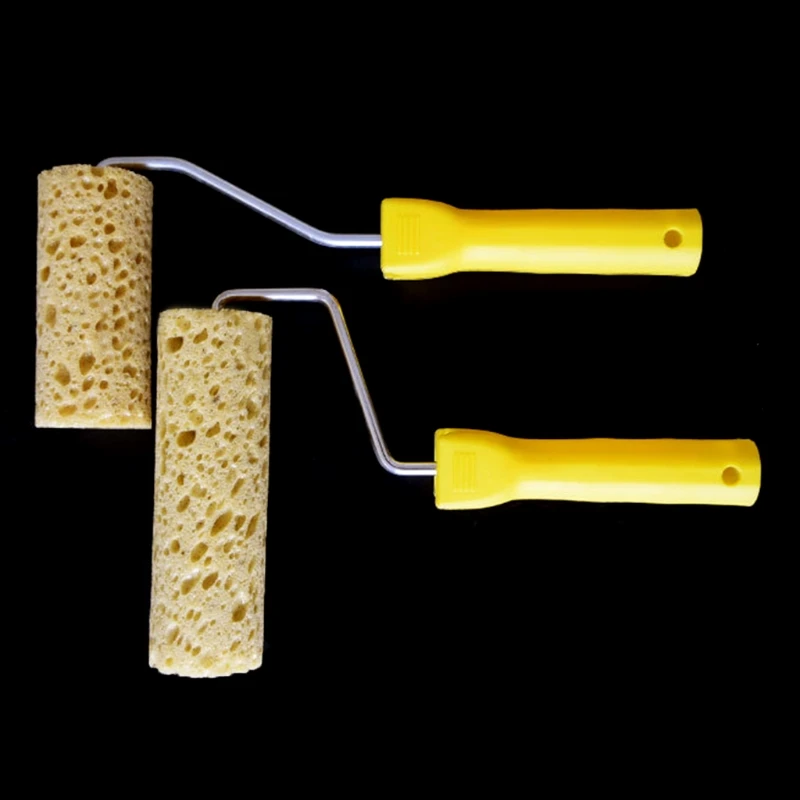 Classic Seaweed Sponge Roller Brush 4'' Texture Roller for Paint Art Wall Decor 3