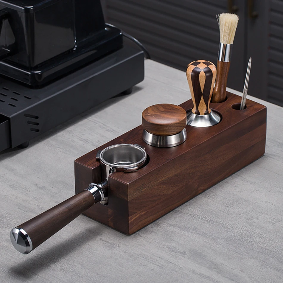 Wooden Coffee Filter Holder, Espresso Tamper Mat Stand, Coffee Maker,  Support Base Rack, Barista Accessories, 5Pcs per Set - AliExpress