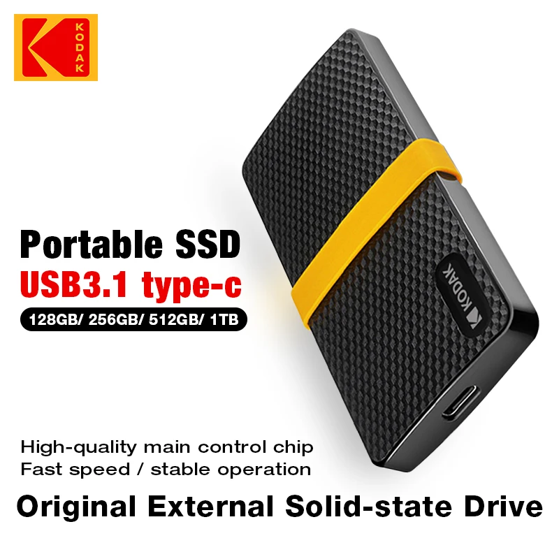 KODAK 1TB X200 外付けポータブルソリッドステートドライブ KODAK HDD