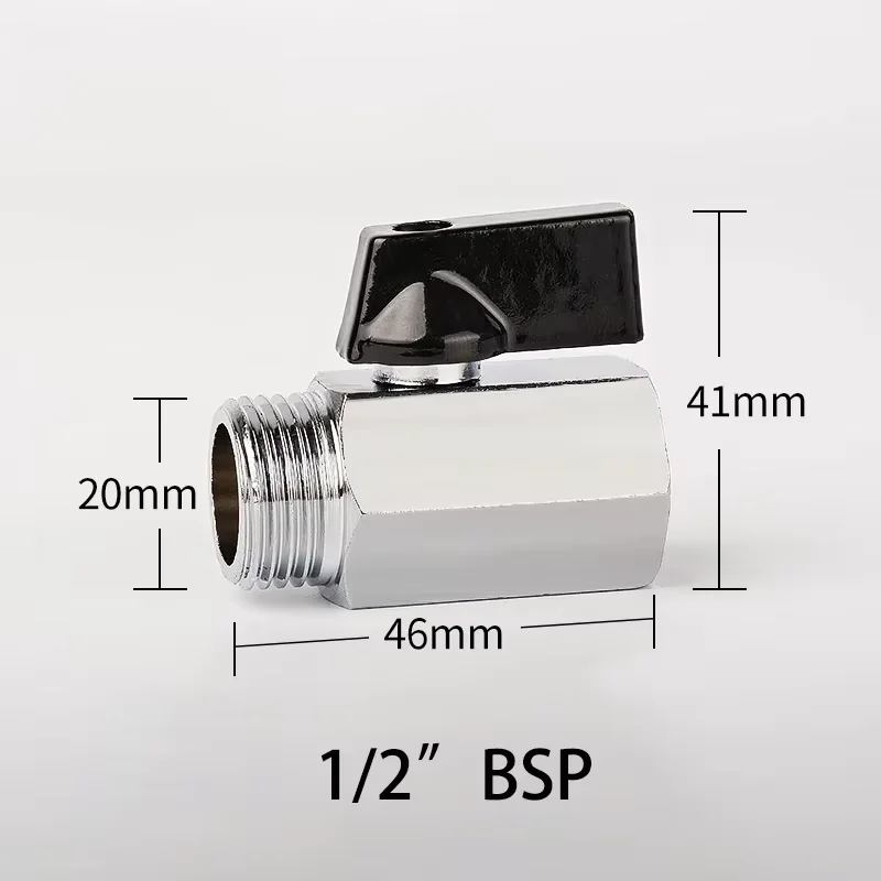 Brass Ball Valve Threaded Mini Brass Ball Valve BSP Male To Female Air Compressor Water Gas Oil Shut Off Valve