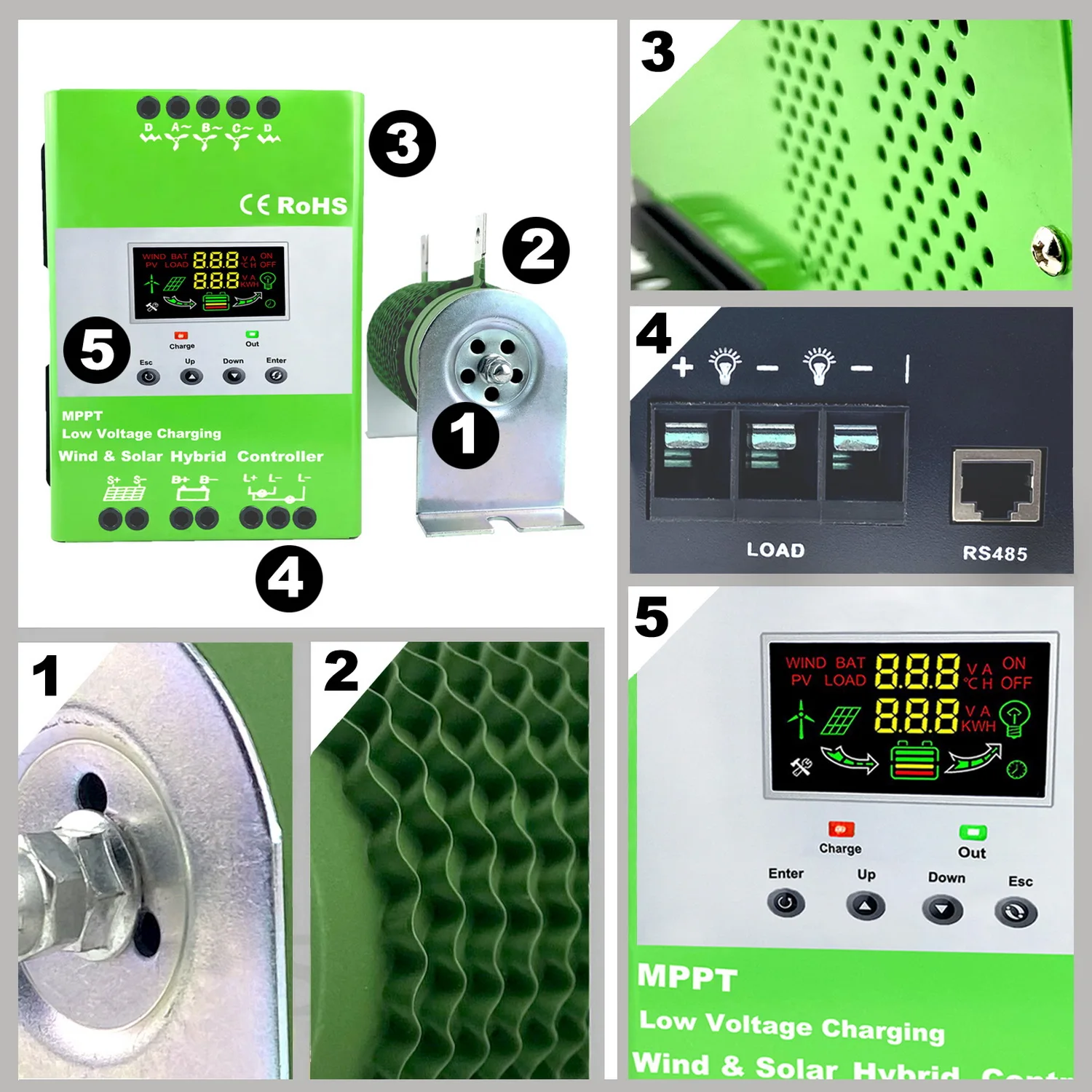 MPPT ̺긮 ǳ ¾籤  Ʈѷ ַ,  ǳ ¾籤  ýۿ , 12V, 24V, 48V, 3000W, 5000W, 6000W, 8000W