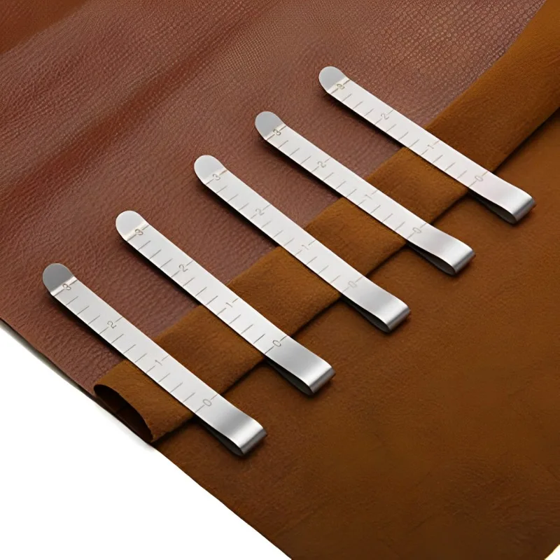 20pcs/set Sewing Clips Stainless Steel Hemming Clips 3 Inches Measurement Ruler Quilting Supplies