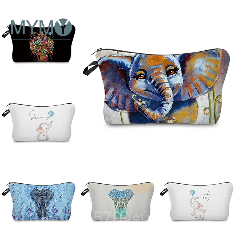 

Дорожный Органайзер Органайзер Для Сумки Чемодан Для Косметики Органайзер Для Косметики ККосметичка с принтом слона для женщин, органайзер для хранения помады, вместительные мешки для косметики, дорожные аксессуары