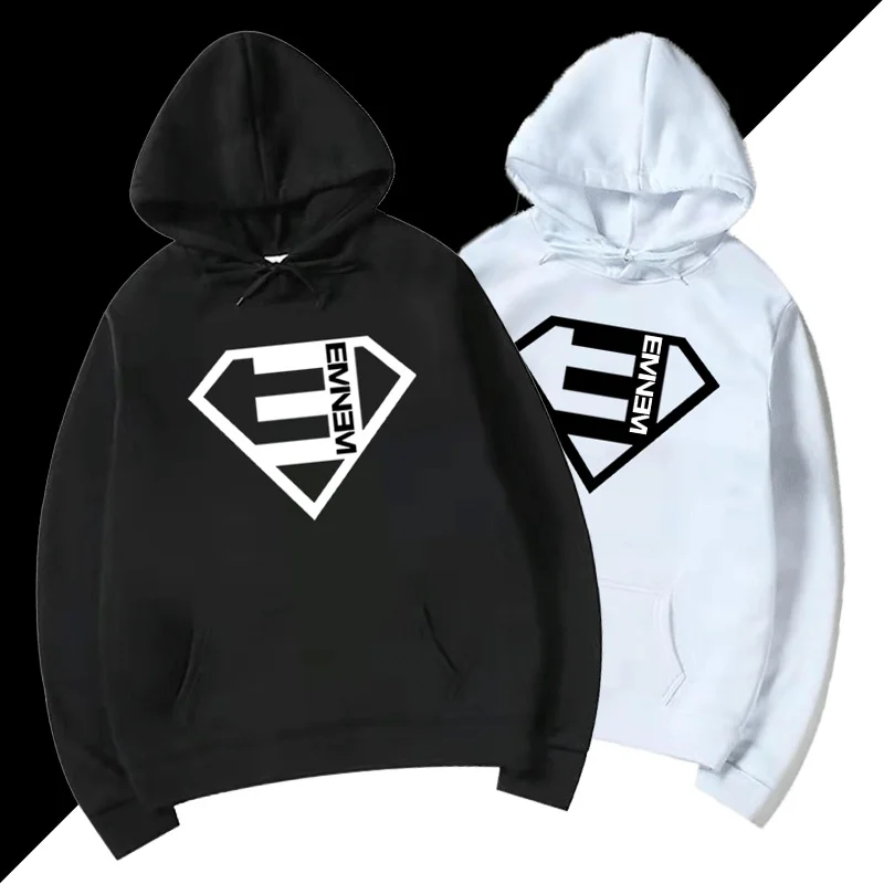 

Hot Fashion Winter Thicken Hoodies for Men Eminem Printed Tops Outwear Hoodie Warm Casual Sweatshirt Streetwear Polyester
