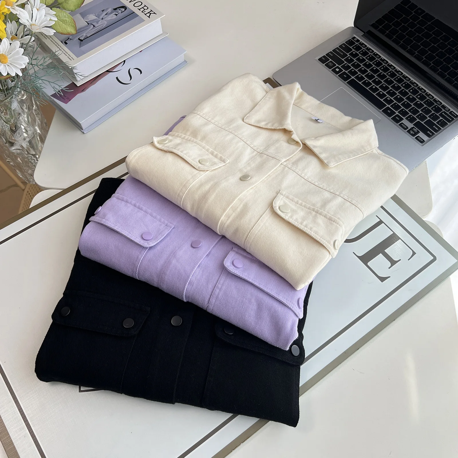 XXXXL Fashion Plus Size Women's Denim Jacket Autumn New Classic And Versatile Washed Cotton Casual Shirt Coat