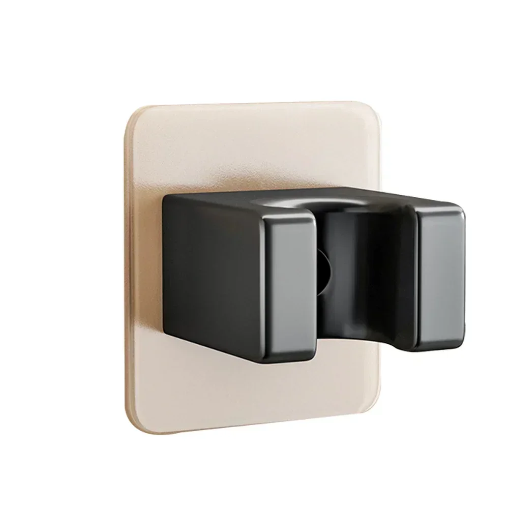 Adjustable Shower Holder Polished Handheld Shower Head Holder Punch-Free Bathroom Wall Mount Bracket Fixing Accessories