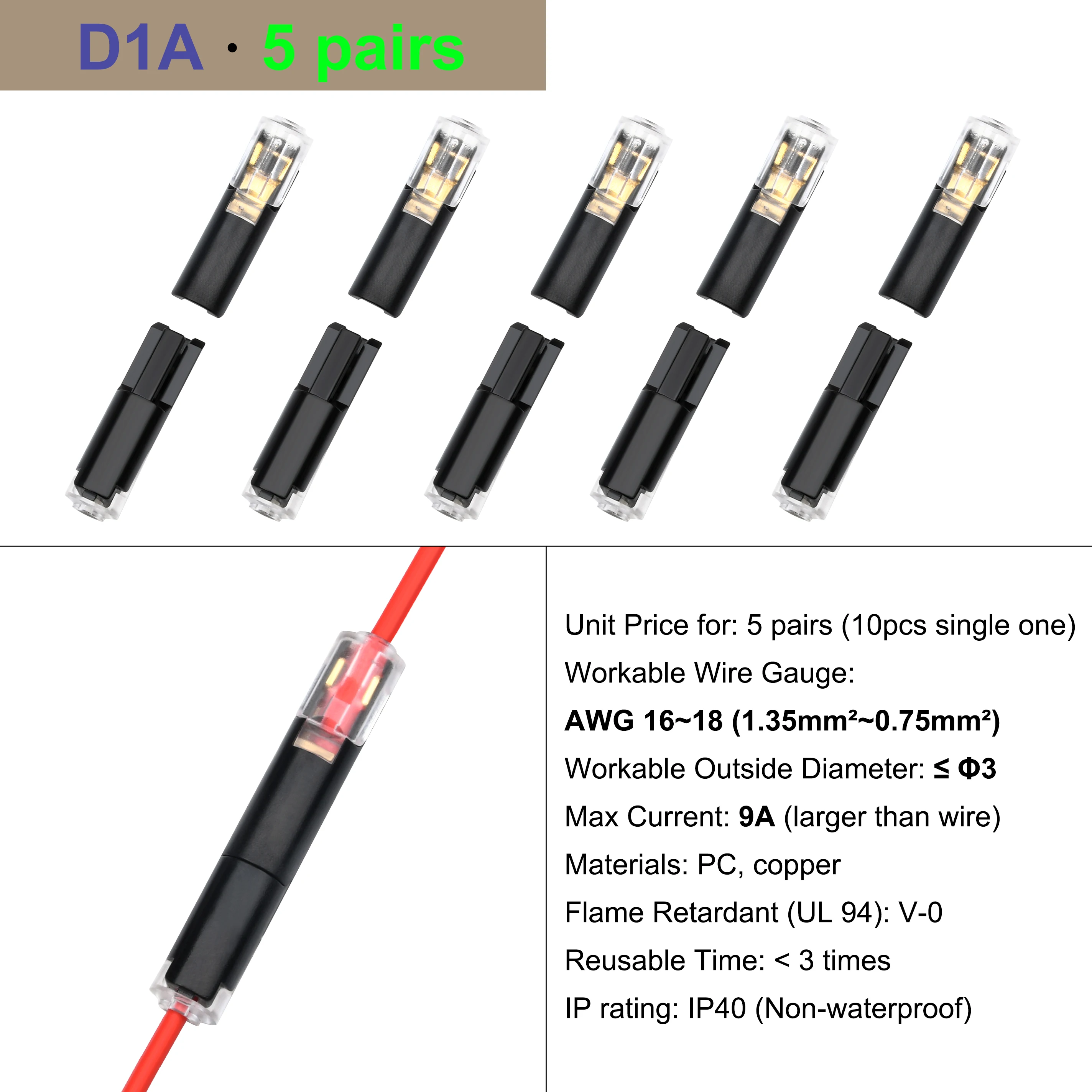 Cable Terminal Electric Wire Connector Clamp Block Quick Splice Scotch Lock Crimp For LED Car Wiring Joint Kit Tool Accessories wire connectors