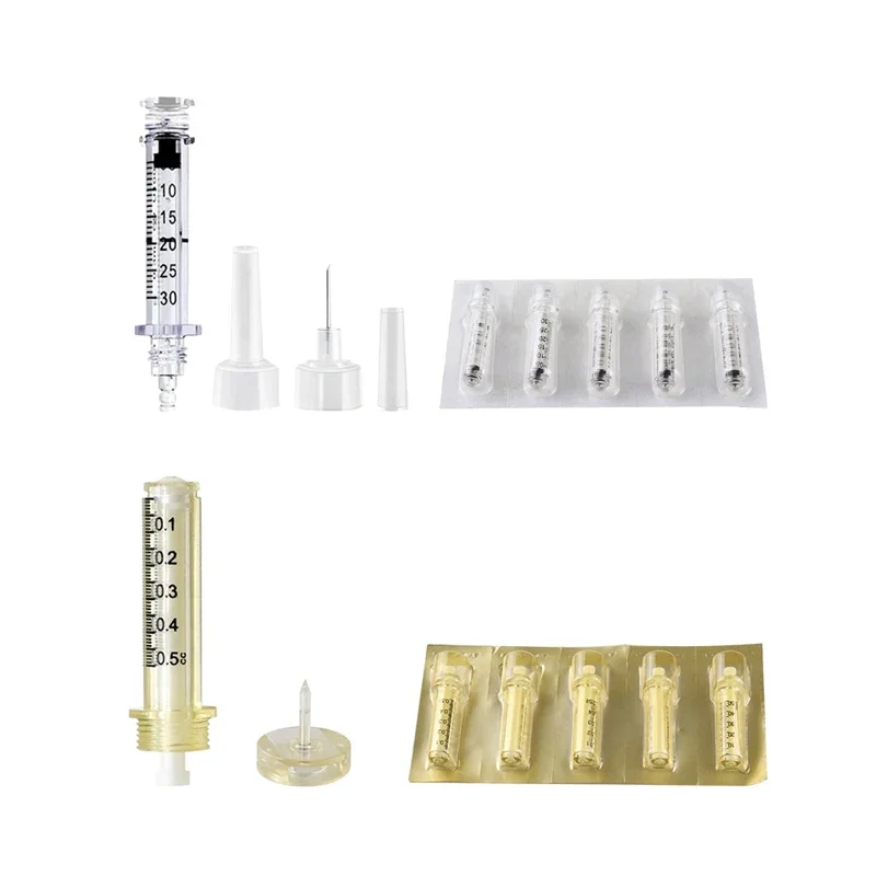 0.3ML 0.5ML Disposable Ampoule Head Cartridge For Hyaluron Pen Mesotherapy Hyaluronic Acid Pen Anti Wrinkle Lip Injection