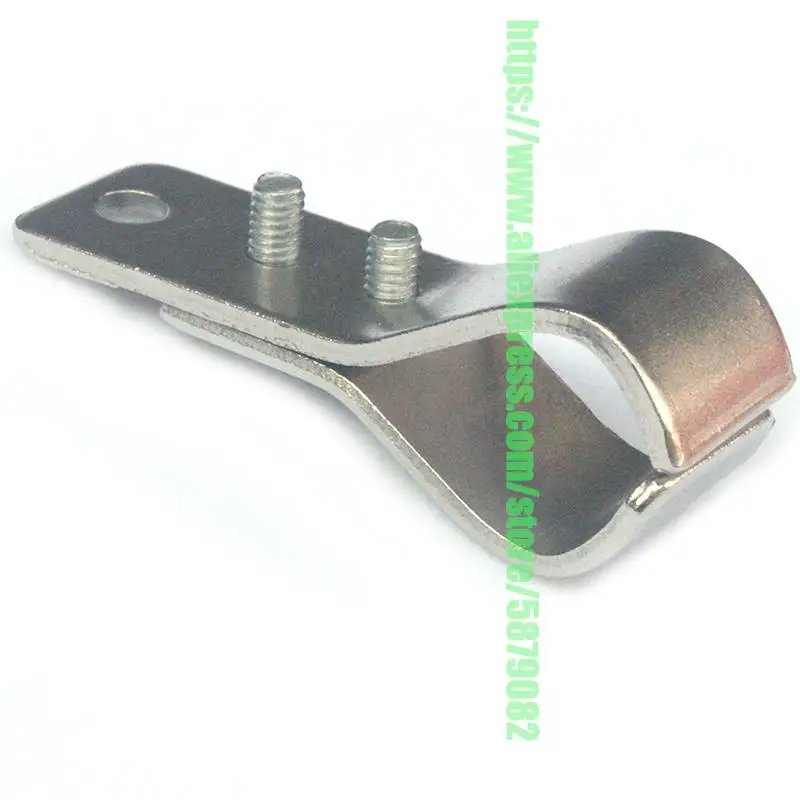 10pcs-Pack Pipe Support Bracket Clamp Wave Shade Sail Hanger Slide Wire Cable Pulley Double C Clamps Shade Net Install Fittings pipe support clamps