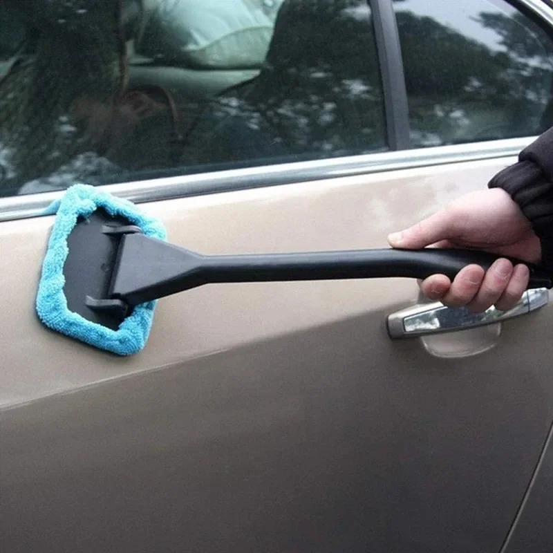 1/2-Set Langstieliges Auto-Fensterreinigungswerkzeug, Windschutzscheiben-Reinigungsset, Auto-Wischer, Ultrafeine Faser-Reinigungsbürste – Detail 2