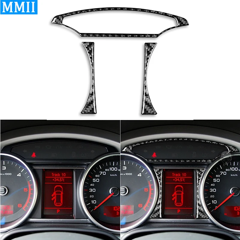 For Audi Q7 2007 2015 Real Carbon Fiber Car Dashboard Speedometer