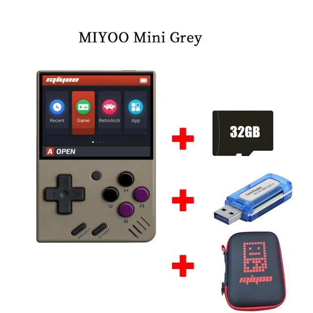 Miyoo Mini Pocket Video Game Consoles Retro Protable Player Built-In 2500+ Games with Tetris 2.8 Inch IPS Screen Gift for Kid