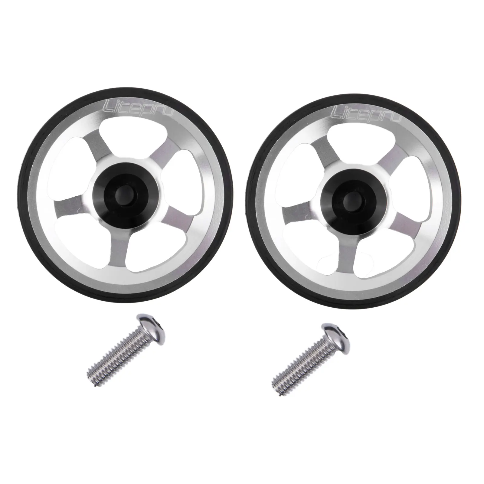 Rolllers Tires Easy Wheels Rear Rack Aluminum Alloy Diameter 60mm For Brompton Hollow Design Lightweight M6 Bolt
