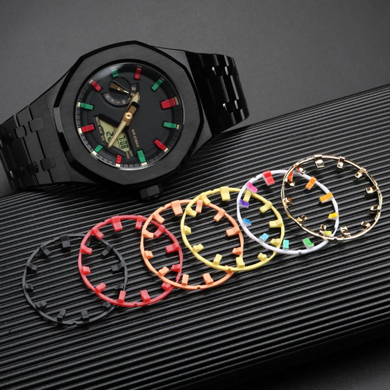 Guarda Modificato Accessori Luminoso Orologio Quadrante Supporter Orologio Lume Quadrante Scala Anello Per Ga2100 Ga 2100 2110 Ga-2100 Accessorie