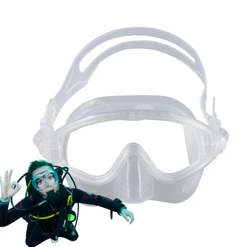 

Goggles With Nose Cover Transparent Snorkeling Goggles Clear Diving & Swim Maskue Anti-Fog Leak-Proof Design Sea Pool Swimming