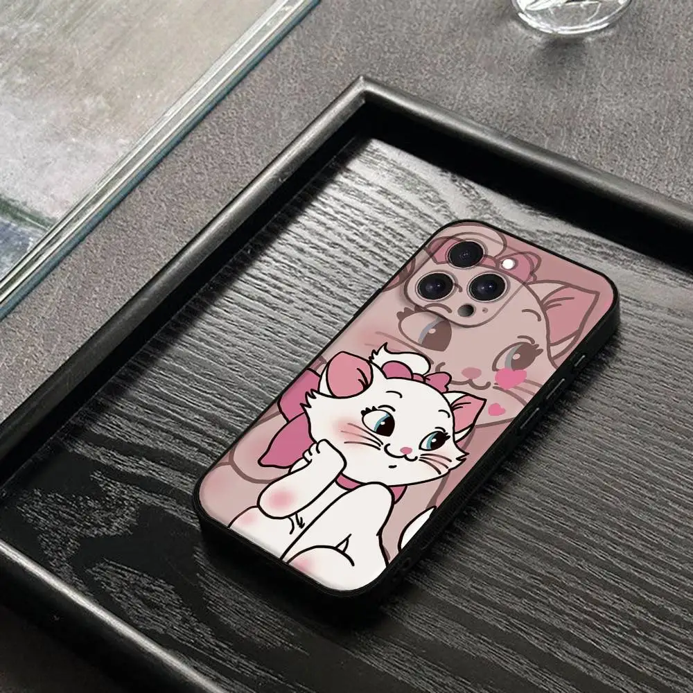 M-Marie Cat Cute Black Silicone Phone Case
