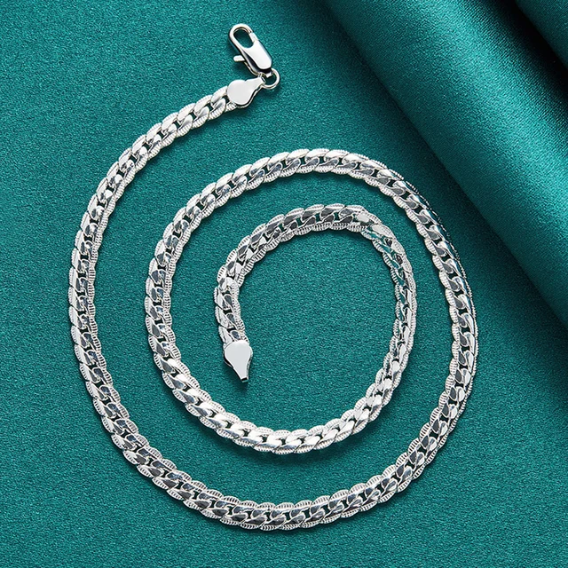 Collar De Cadena De Eslabones De 5 Mm En Plata De Ley 925 – ITALIA Chains