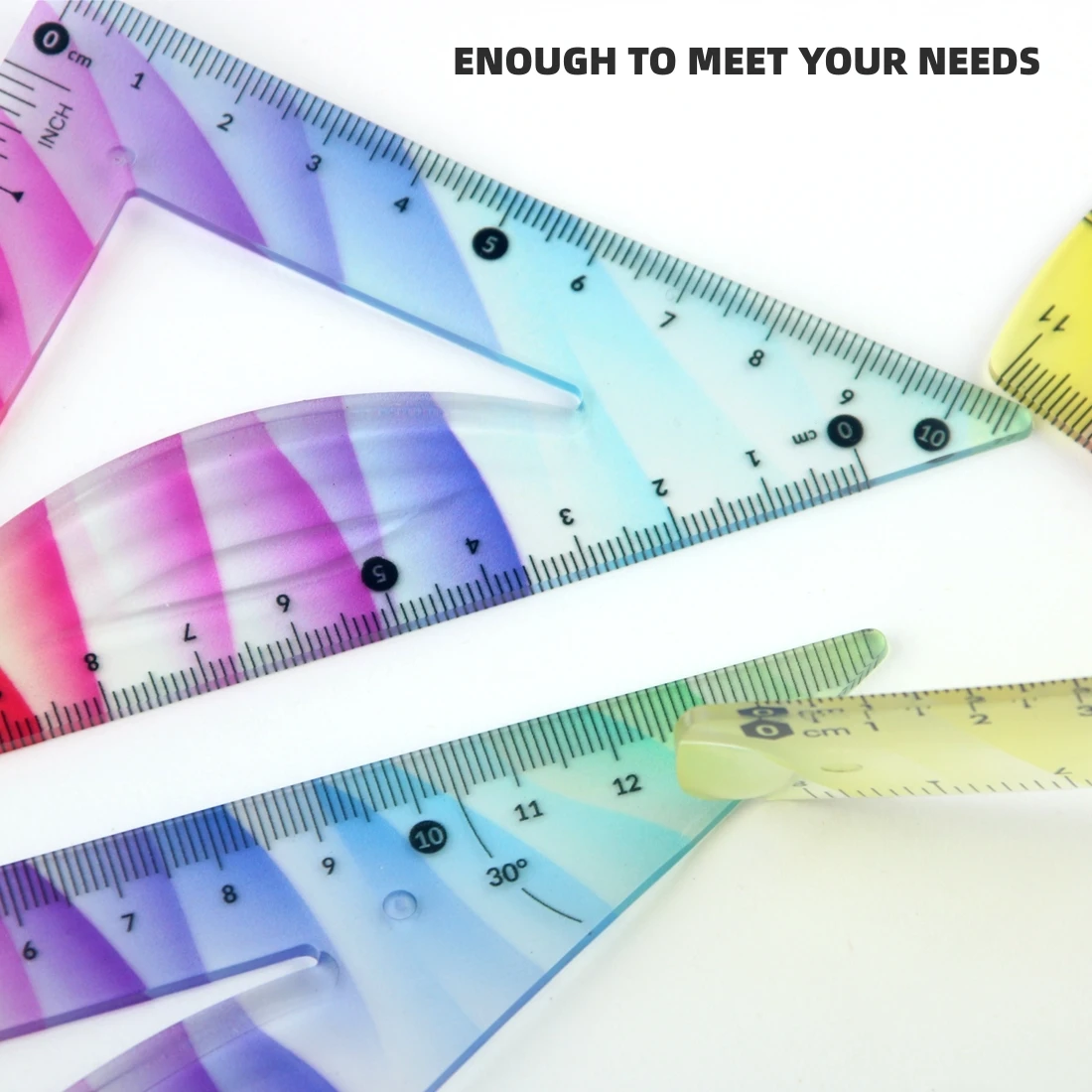 Ruler Set 4 Pcs/set for School & Office