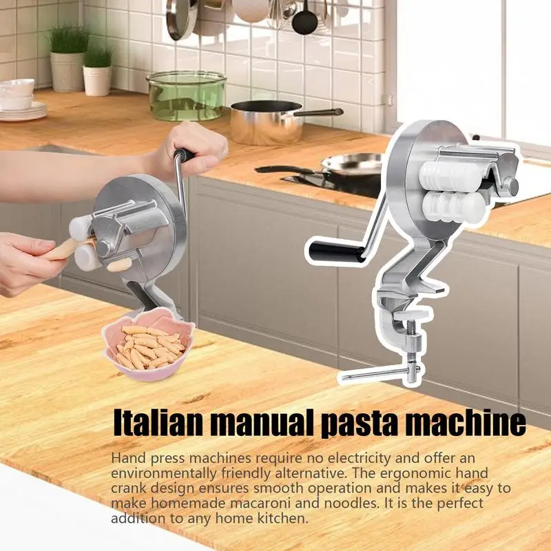Cavatelli Maker Tool Set Portable Manual Pasta Maker with Ergonomic Hand Crank Design for Noodles Macaroni kitchen supplies