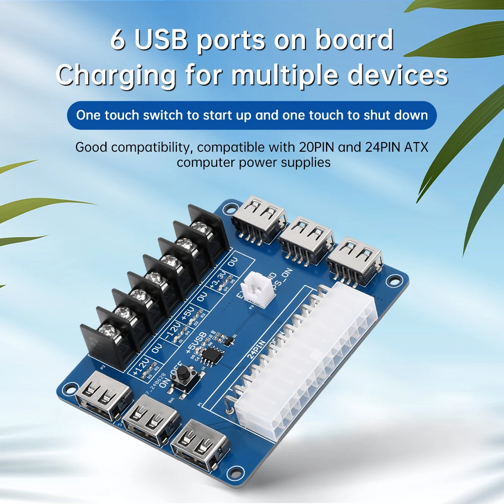 Gehäuse Mini-pc + Netzteil Power Backplane - Atx 20+4-pin 4-pin 12v